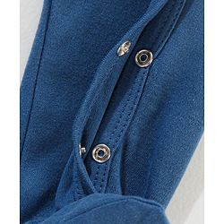 Babyhug Cotton Full Sleeves Sleep Suit Rabbit Printed - Blue