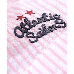 Babyhug 100% Cotton Woven Half Sleeve Striped Shirt - Pink