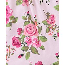 Babyhug 100% Cotton Sleeveless Romper Floral Print - Pink