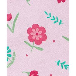 Babyhug 100% Cotton Short Sleeves Romper Floral Print - Pink