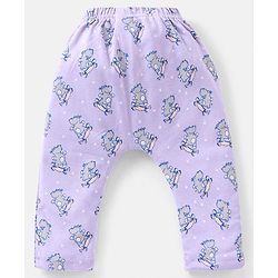 Babyhug Cotton Knit Footed Length Bootie Leggings Striped & Hippo Print Pack of 3 - Multicolour