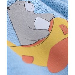 Babyhug Full Length Bear & stripe Print Diaper Leggings Pack of 3 - Blue & Orange