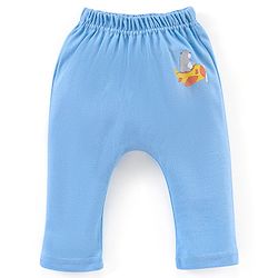Babyhug Full Length Bear & stripe Print Diaper Leggings Pack of 3 - Blue & Orange