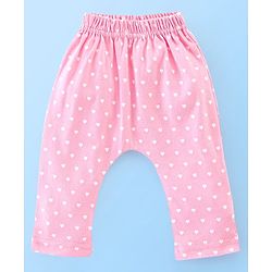 Babyhug Cotton Full Length Diaper Leggings Heart & Popsicle Print Pack Of 3- Green Pink & White