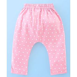 Babyhug Cotton Full Length Diaper Leggings Heart & Popsicle Print Pack Of 3- Green Pink & White