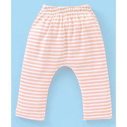 Babyhug Cotton Full Length Tiger Print Diaper Leggings  Pack of 3 - Pink Green & Blue