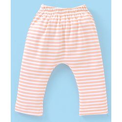 Babyhug Cotton Full Length Tiger Print Diaper Leggings  Pack of 3 - Pink Green & Blue