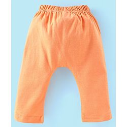 Babyhug Cotton Knit Full Length Diaper Pants Elephant Print Pack of 3 - Blue & Orange
