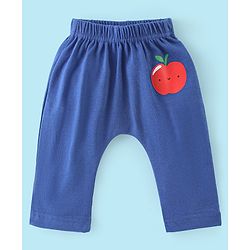 Babyhug Cotton Knit Full Length Striped Diaper Pants Fruits Print Pack of 3 - Red White & Blue
