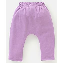 Babyhug Cotton Full Length Floral Print Diaper Leggings Pack of 3 - Pink & Purple