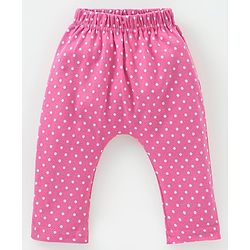Babyhug Cotton Full Length Floral Print Diaper Leggings Pack of 3 - Pink & Purple