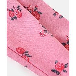 Babyhug Cotton Full Length Floral Print Diaper Leggings Pack of 3 - Pink & Purple