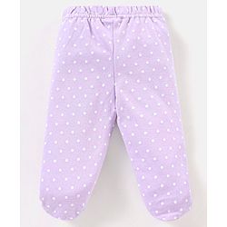 Babyhug Cotton Full Length Bootie Pants Butterfly Print Pack Of 3- Purple & Yellow
