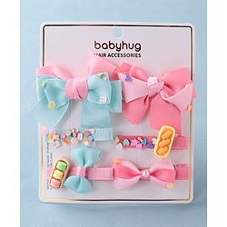 Babyhug Bow & Butterfly Clips Pack of 6 - Multicolor