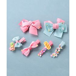 Babyhug Bow & Butterfly Clips Pack of 6 - Multicolor