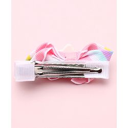 Babyhug Free Size Hair Clips Bow Design Pack of 6- Multicolor