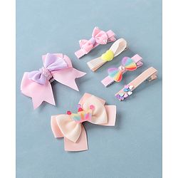 Babyhug Bow & Butterfly Clips Pack of 6 - Multicolor