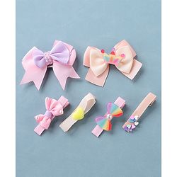 Babyhug Bow & Butterfly Clips Pack of 6 - Multicolor