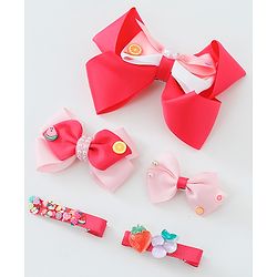 Babyhug Free Size Bow & Butterfly Clips Set of 5 - Multicolor