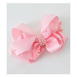 Babyhug Ribbon Bow With Pearls Headbands Pack Of 3  - Multicolor