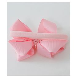 Babyhug Ribbon Bow With Pearls Headbands Pack Of 3  - Multicolor