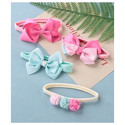 Babyhug Headbands Free Size Pack of 4 - Multicolor