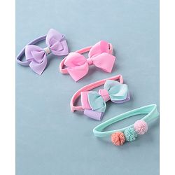 Babyhug Headbands Free Size Pack of 4 - Multicolor