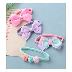 Babyhug Headbands Free Size Pack of 4 - Multicolor
