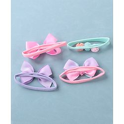 Babyhug Headbands Free Size Pack of 4 - Multicolor