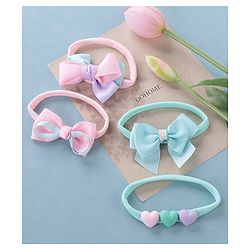 Babyhug Free Size Headbands Pack of 4 - Blue & Multicolor