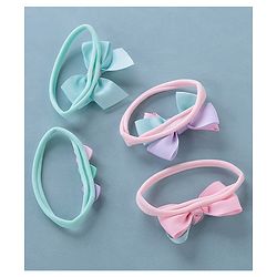 Babyhug Free Size Headbands Pack of 4 - Blue & Multicolor