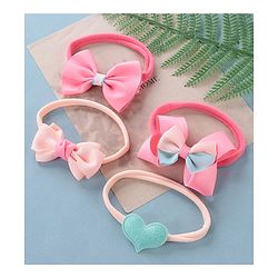 Babyhug Free Size Headbands With Bow Detailing Pack of 4- Multicolor