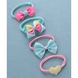 Babyhug Free Size Headbands With Bow Detailing Pack of 4- Multicolor