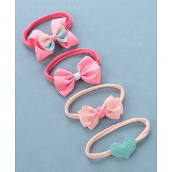 Babyhug Free Size Headbands With Bow Detailing Pack of 4- Multicolor