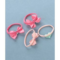 Babyhug Free Size Headbands With Bow Detailing Pack of 4- Multicolor