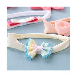 Babyhug Free Size Headbands With Attached Bow Pack of 5 - Multicolor