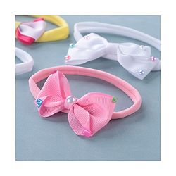 Babyhug Free Size Headbands with Bow Pack of 5 - Multicolor