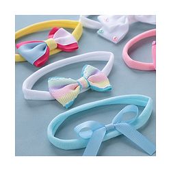 Babyhug Free Size Headbands with Bow Pack of 5 - Multicolor