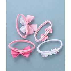Babyhug Free Size Headbands With Bow Detailing Pack of 4- Multicolor