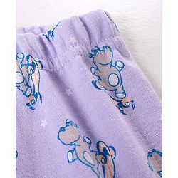Babyhug Cotton Knit Bootie Leggings Hippo On Skates Print Pack of 3 - Aqua Purple & Orange