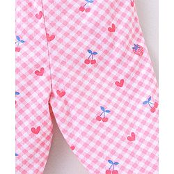 Babyhug Cotton Full Length Bootie Pants Floral Print Pack Of 3- Blue & Pink