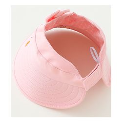 Babyhug Free Size Bucket Hat Text Embroidered & Ear Applique - Pink