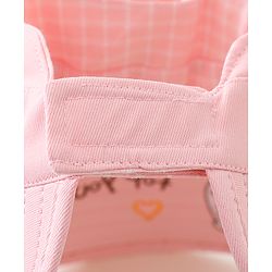 Babyhug Free Size Bucket Hat Text Embroidered & Ear Applique - Pink