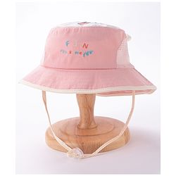Babyhug Free Size Bucket Hat Bunny Print & Ear Applique - Pink