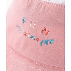 Babyhug Free Size Bucket Hat Bunny Print & Ear Applique - Pink