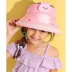 Babyhug Free Size Bucket Hat Bunny Applique - Pink