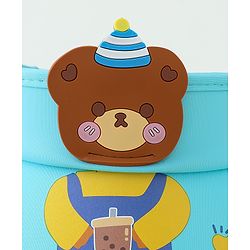 Babyhug Free Size Bucket Hat Teddy Applique - Light Blue