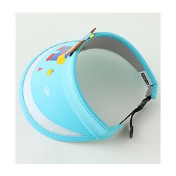 Babyhug Free Size Bucket Hat Teddy Applique - Light Blue
