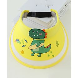 Babyhug Free Size Bucket Hat Dino Applique - Yellow