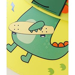 Babyhug Free Size Bucket Hat Dino Applique - Yellow